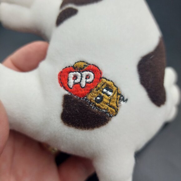 Vintage Pound Puppies 8" Newborn Furries Dog White with Brown Spots Tonka 1985 - Picture 5 of 6